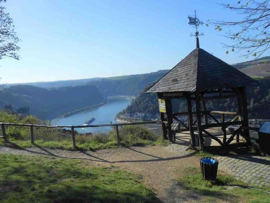 #1 Studioapartment Mit Loreleyblick Direkt An Der Schoensten Etappe Des Rheinsteigs Patersberg Buitenkant foto